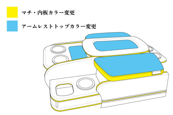センターコンソールボックス st.3【Leather series】 S-GL ワイドボディ／ワゴンGL - 画像 (7)