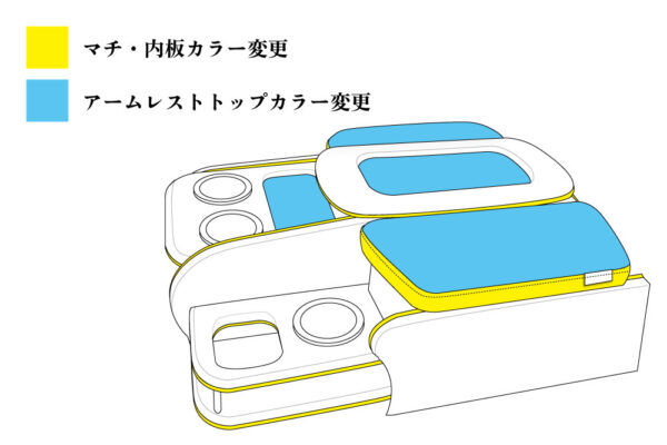 センターコンソールボックス st.2【Leather series】 S-GL ワイドボディ／ワゴンGL - 画像 (5)
