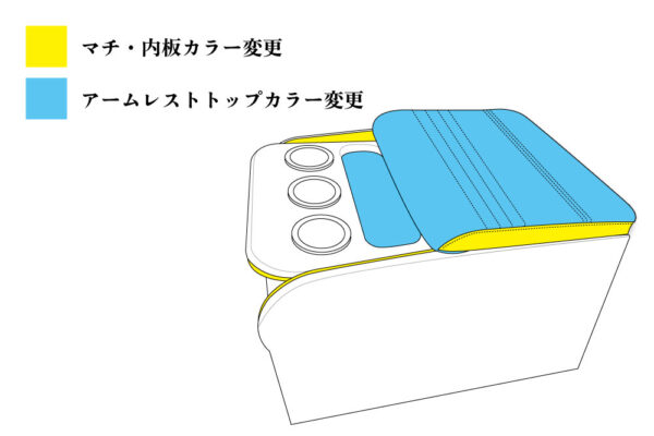 センターコンソールボックス st.1【Leather series】 S-GL ワイドボディ／ワゴンGL - 画像 (5)
