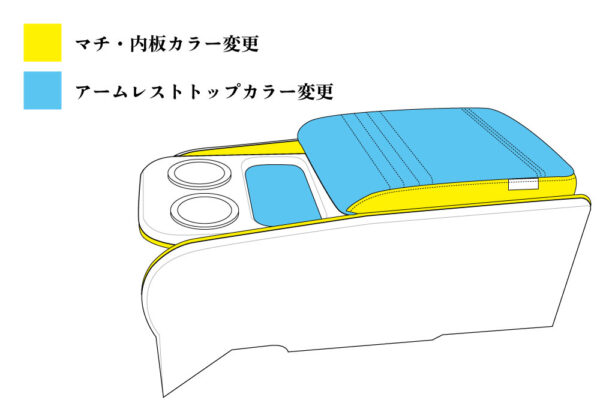 センターコンソールボックス st.1【Leather series】 S-GL 標準ボディ - 画像 (5)